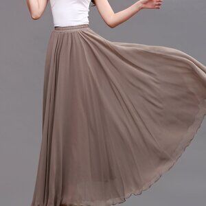 ODDY Chiffon Maxi Skirt Whimsical Fairycore Boho Party Sex in the City LARGE NWT